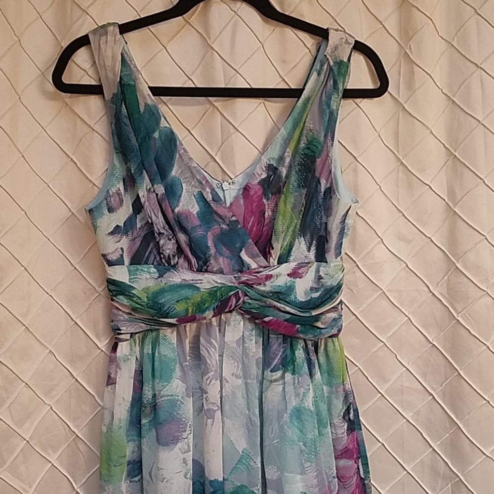 Donna Morgan silk dress Floral SZ 10